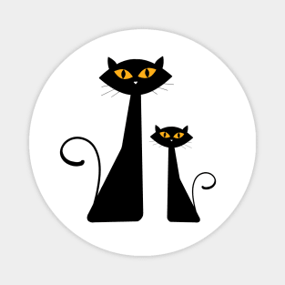 Black Cat Mom Happy Mothers Day For Cat Lovers Family Matching Magnet